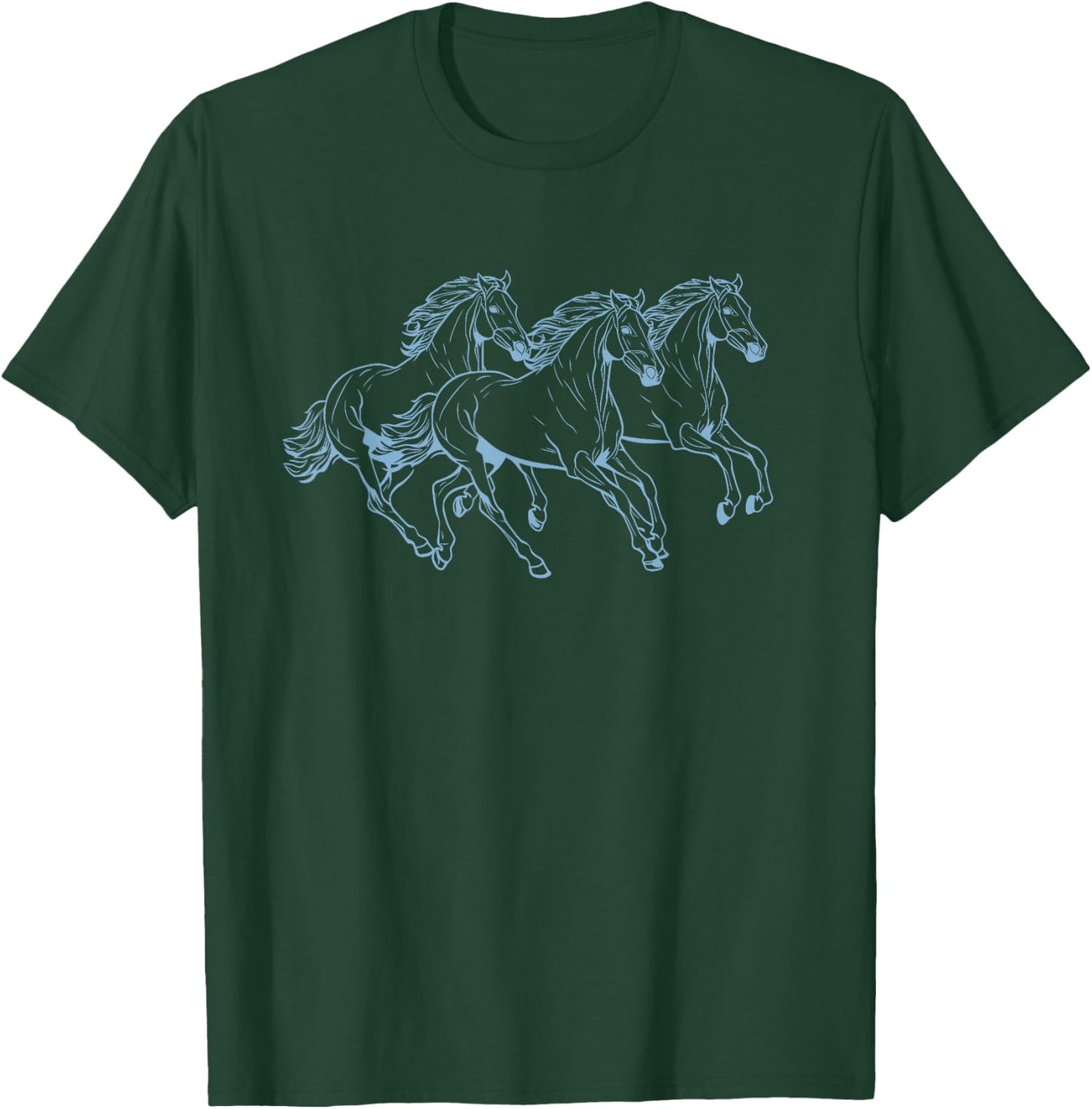 Majestic Horses Running T-Shirt - T-Shirt | Forest