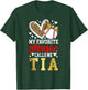 My Favorite Baseball Player Calls Me Tia Baseball Tia Aunt T-Shirt - T-Shirt | Forest