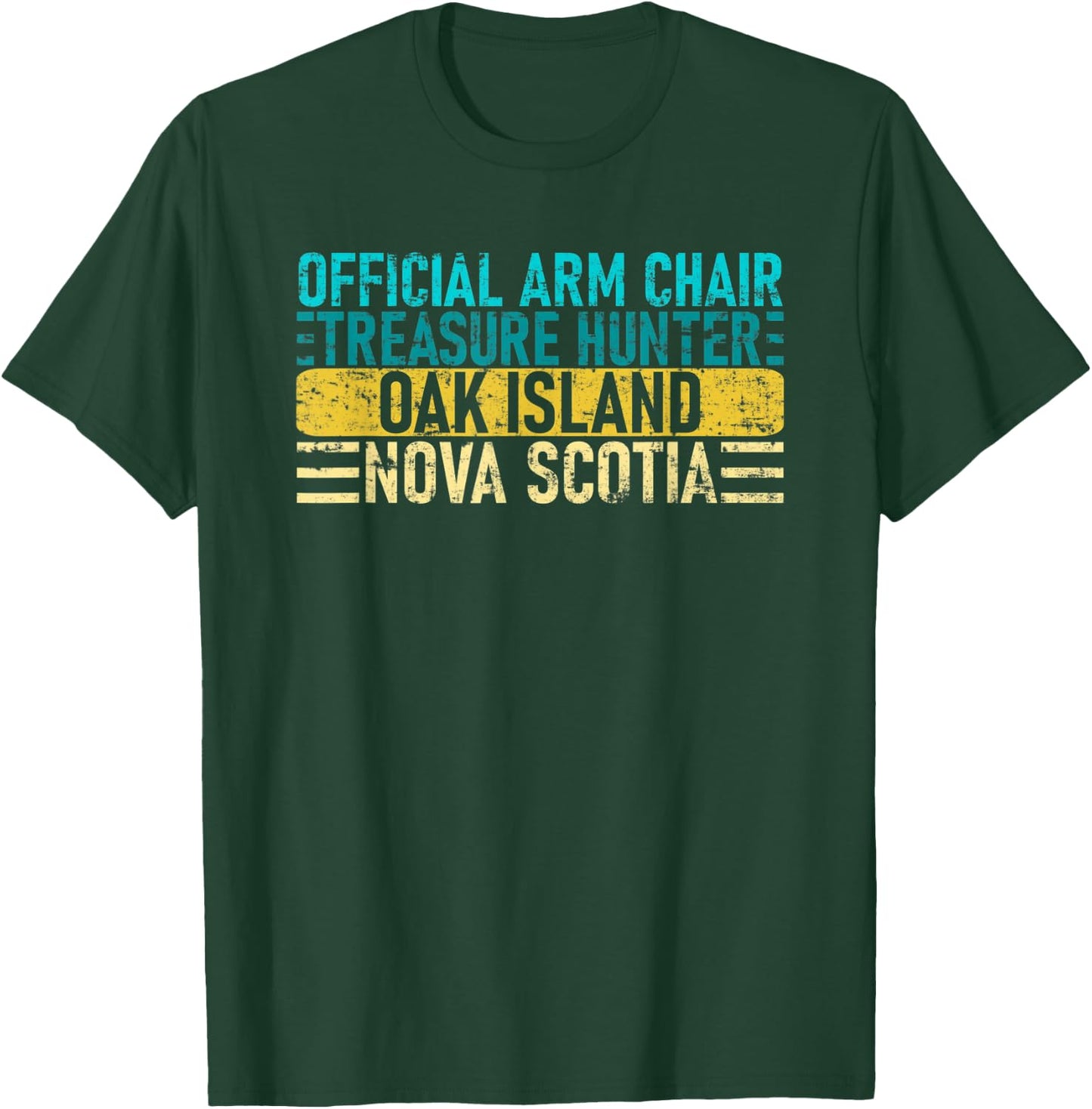 Official Arm Chair Treasure Hunter - Nova Scotia Oak Island T-Shirt - T-Shirt | Forest