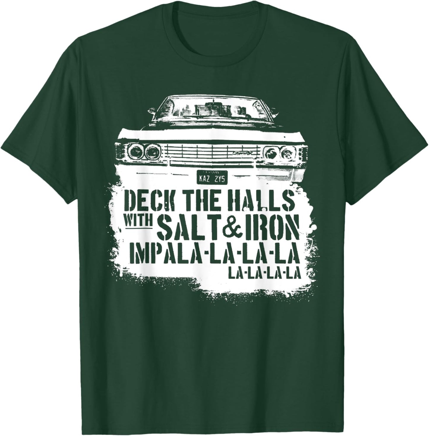 Deck Funny The Funny Halls With Salt & Iron Impala la la T-Shirt - T-Shirt | Forest