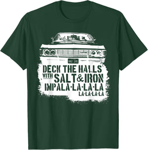 Deck Funny The Funny Halls With Salt & Iron Impala la la T-Shirt - T-Shirt | Forest