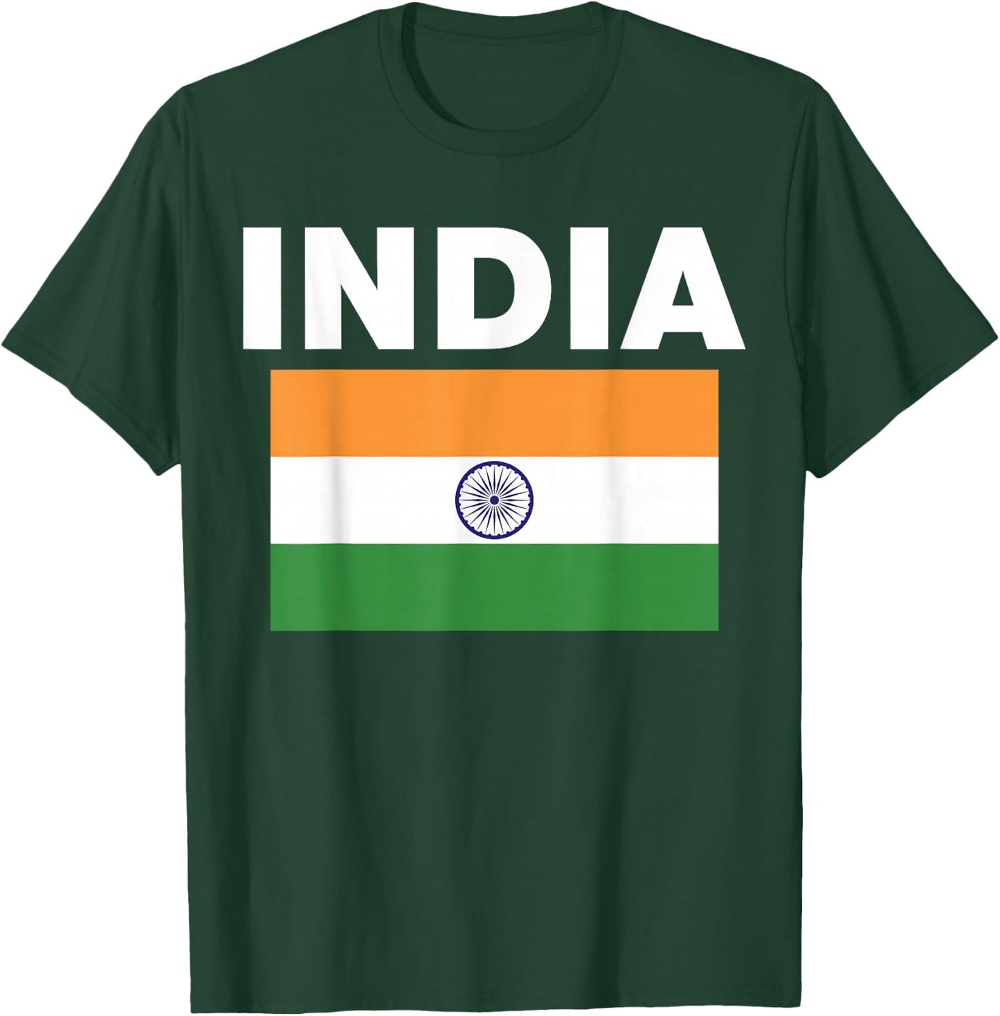India Indien Flag Heritage T-Shirt - T-Shirt | Forest