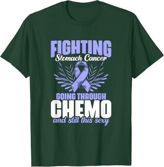 Periwinkle Ribbon Fighting Stomach Cancer Awareness T-Shirt - T-Shirt | Forest
