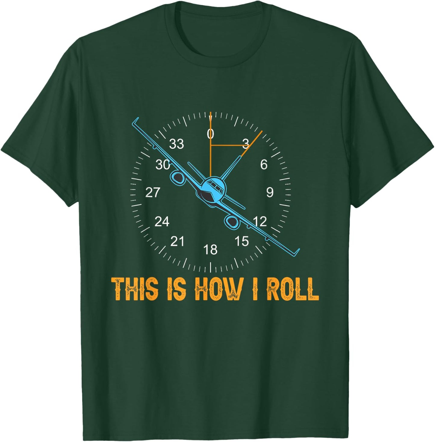 Funny Aviation shirt This is how I Roll Airplane Aviator Men T-Shirt - T-Shirt | Forest