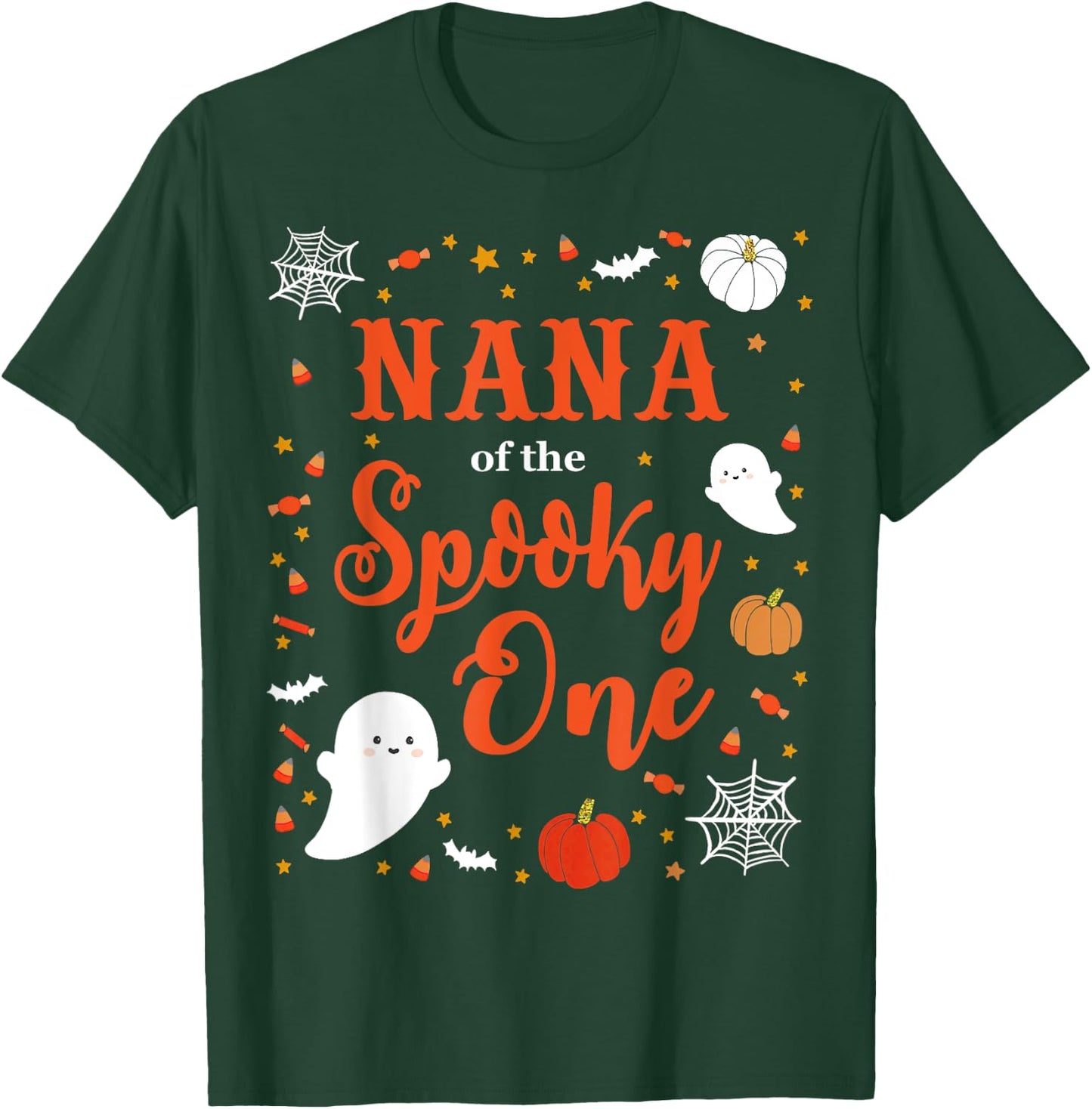 Nana Halloween 1st Birthday Matching Family Spooky One T-Shirt - T-Shirt | Forest