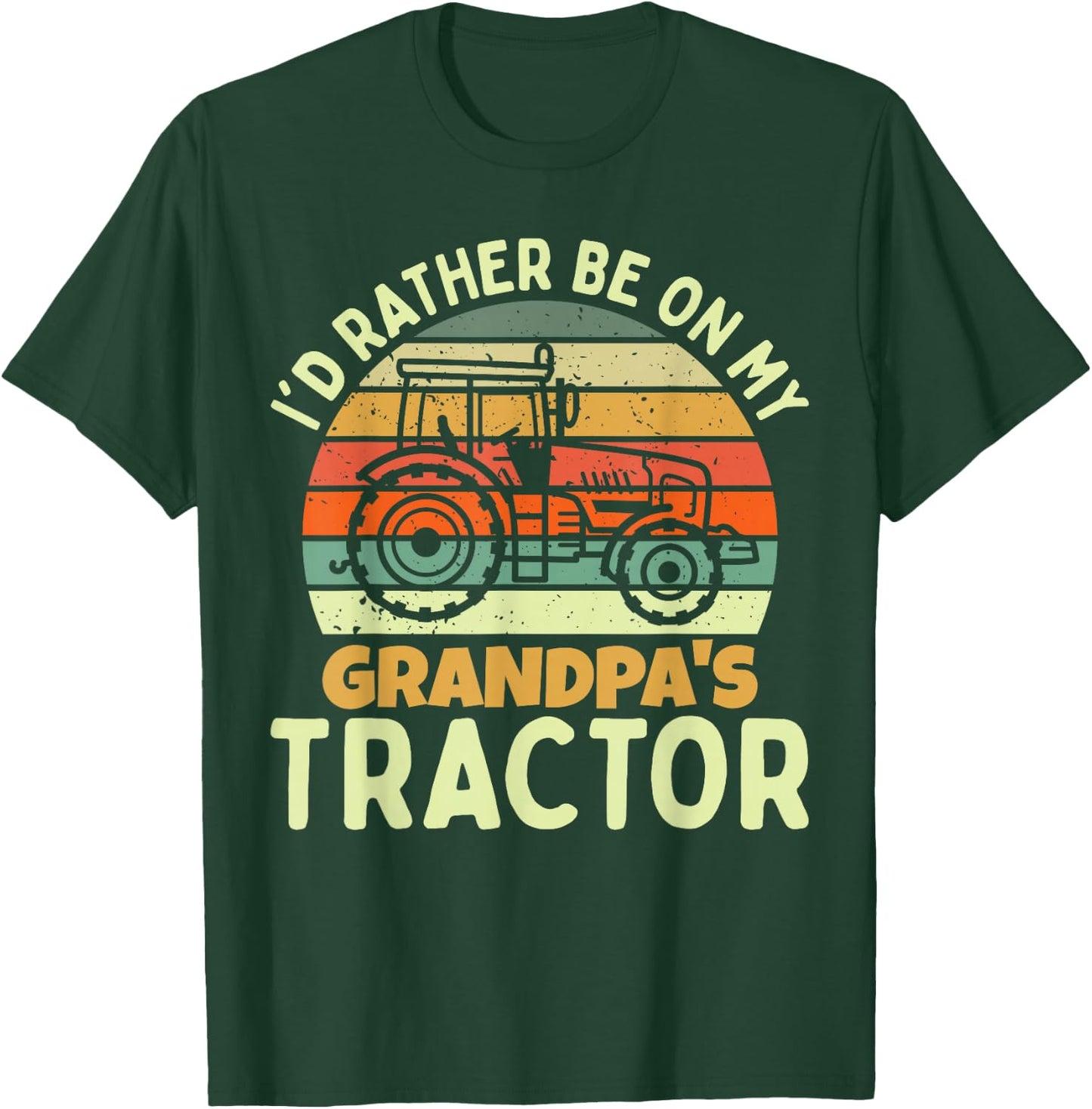 Funny Farmer Kids Farm Tractor T-Shirt - T-Shirt | Forest