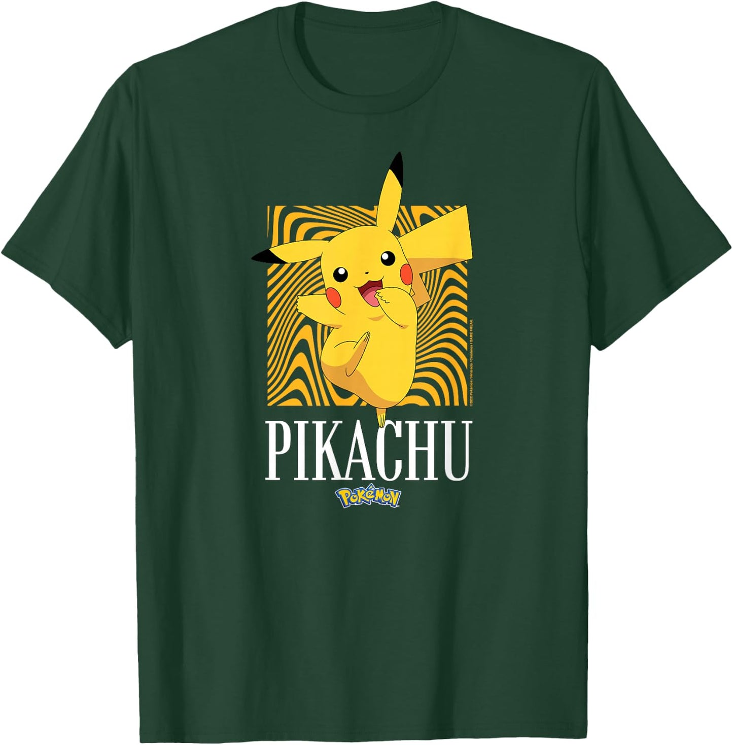 Pokémon - Pikachu Abstract Background T-Shirt - T-Shirt | Forest