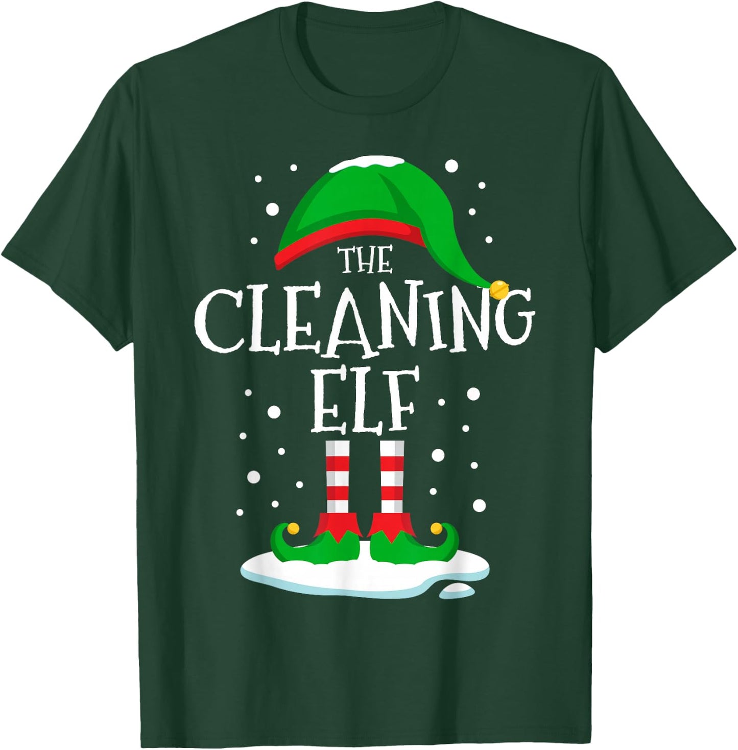 The Cleaning Elf Christmas Family Matching Xmas Group Funny T-Shirt - T-Shirt | Forest