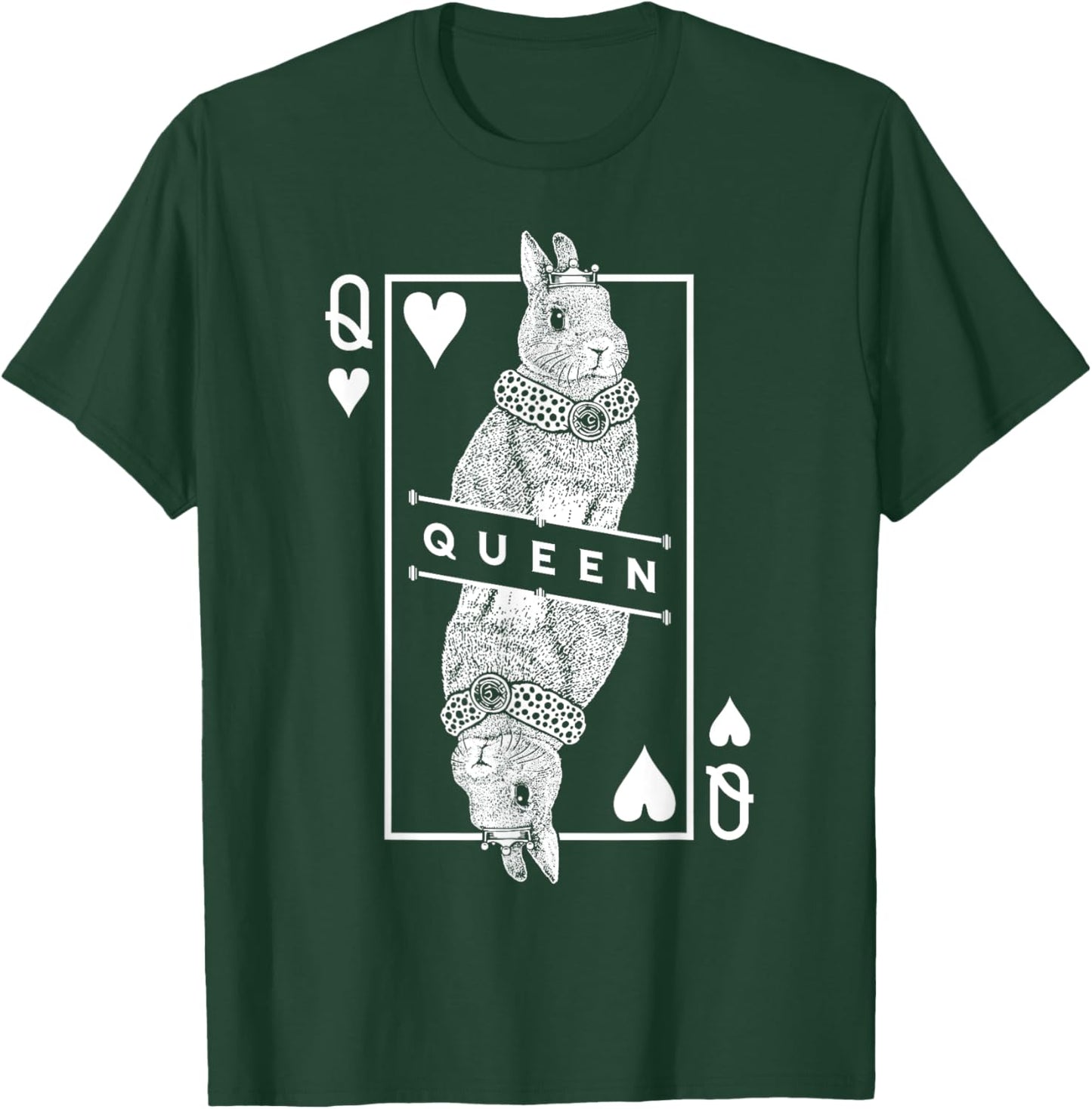Netherland Dwarf Bunny Rabbit Queen Of Hearts Funny Pet T-Shirt - T-Shirt | Forest