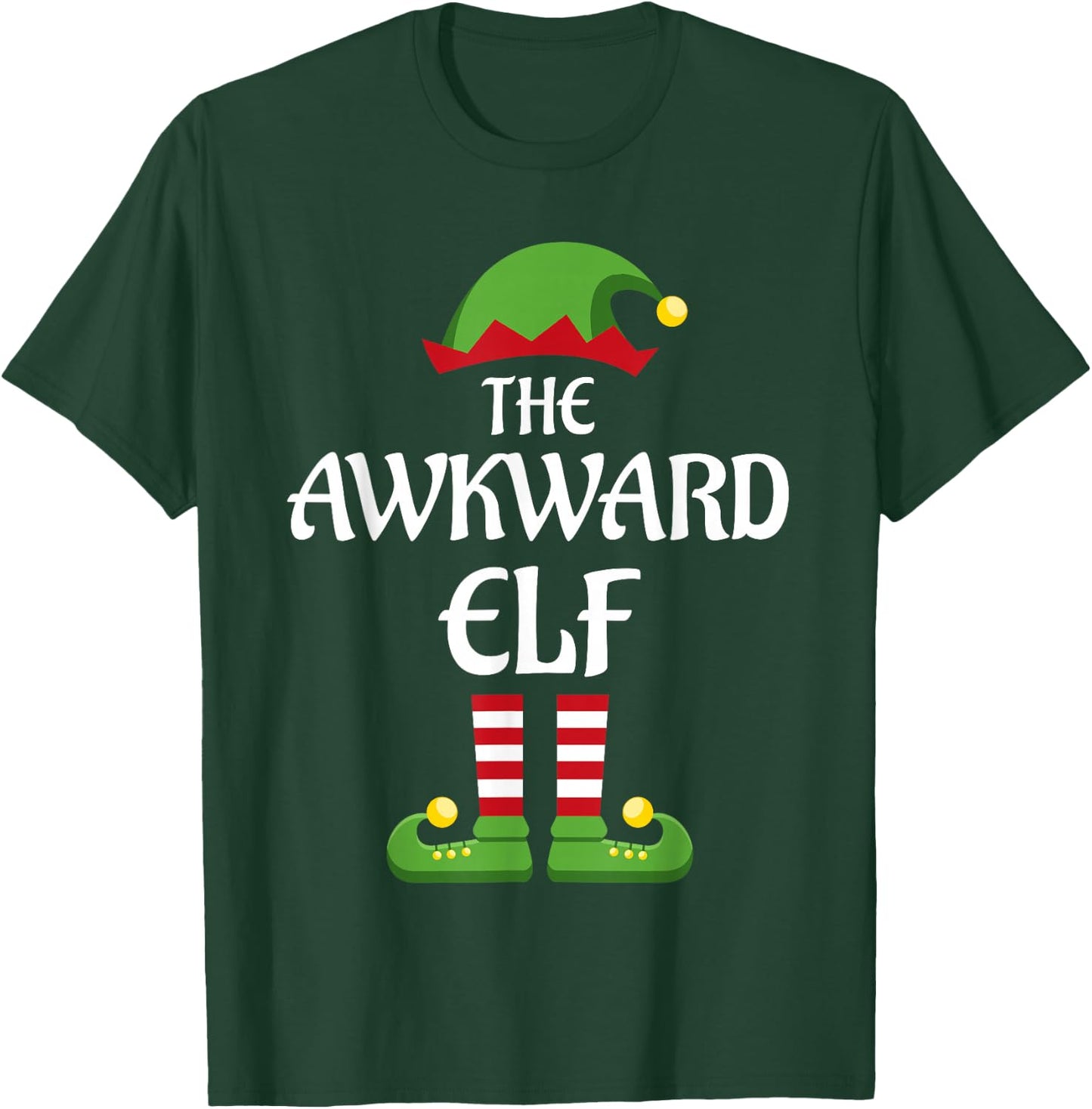 Awkward Elf Family Matching Group Christmas T-Shirt - T-Shirt | Forest