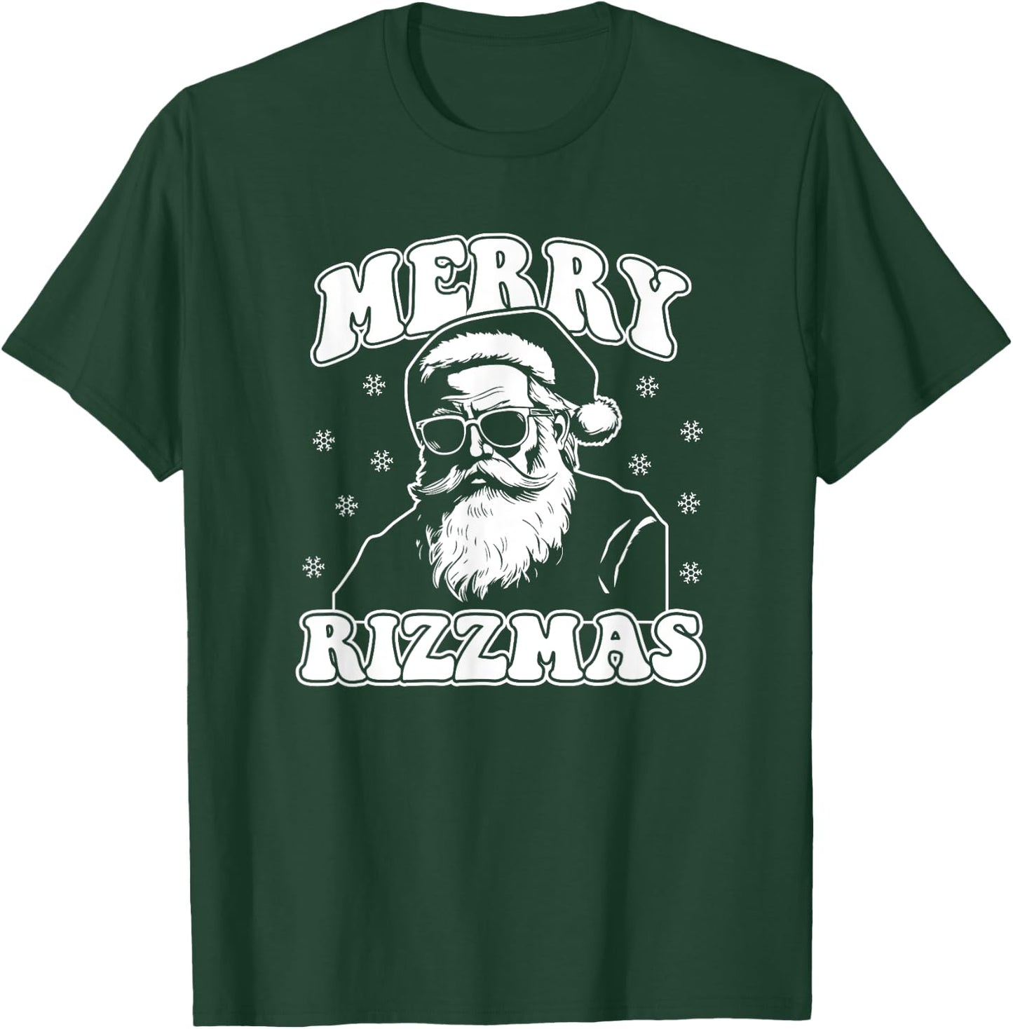 Merry Rizzmas Funny Christmas Rizz Santa Claus Rizzler T-Shirt - T-Shirt | Forest