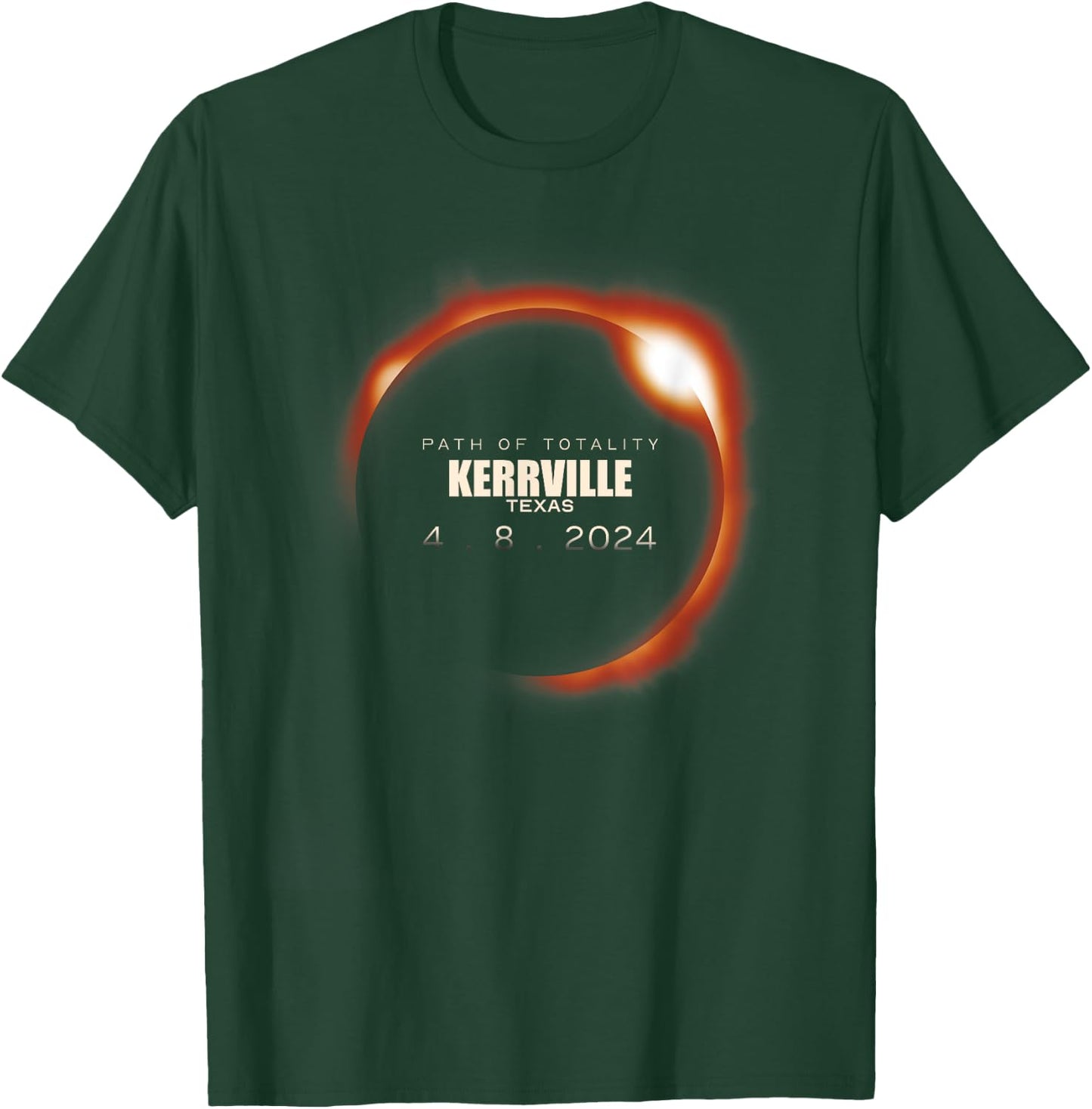 Total Solar Eclipse 2024 Kerrville Texas April 8 2024 T-Shirt - T-Shirt | Forest