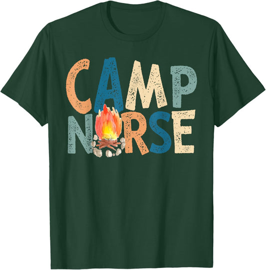 Camp Nurse Retro T-Shirt - T-Shirt | Forest