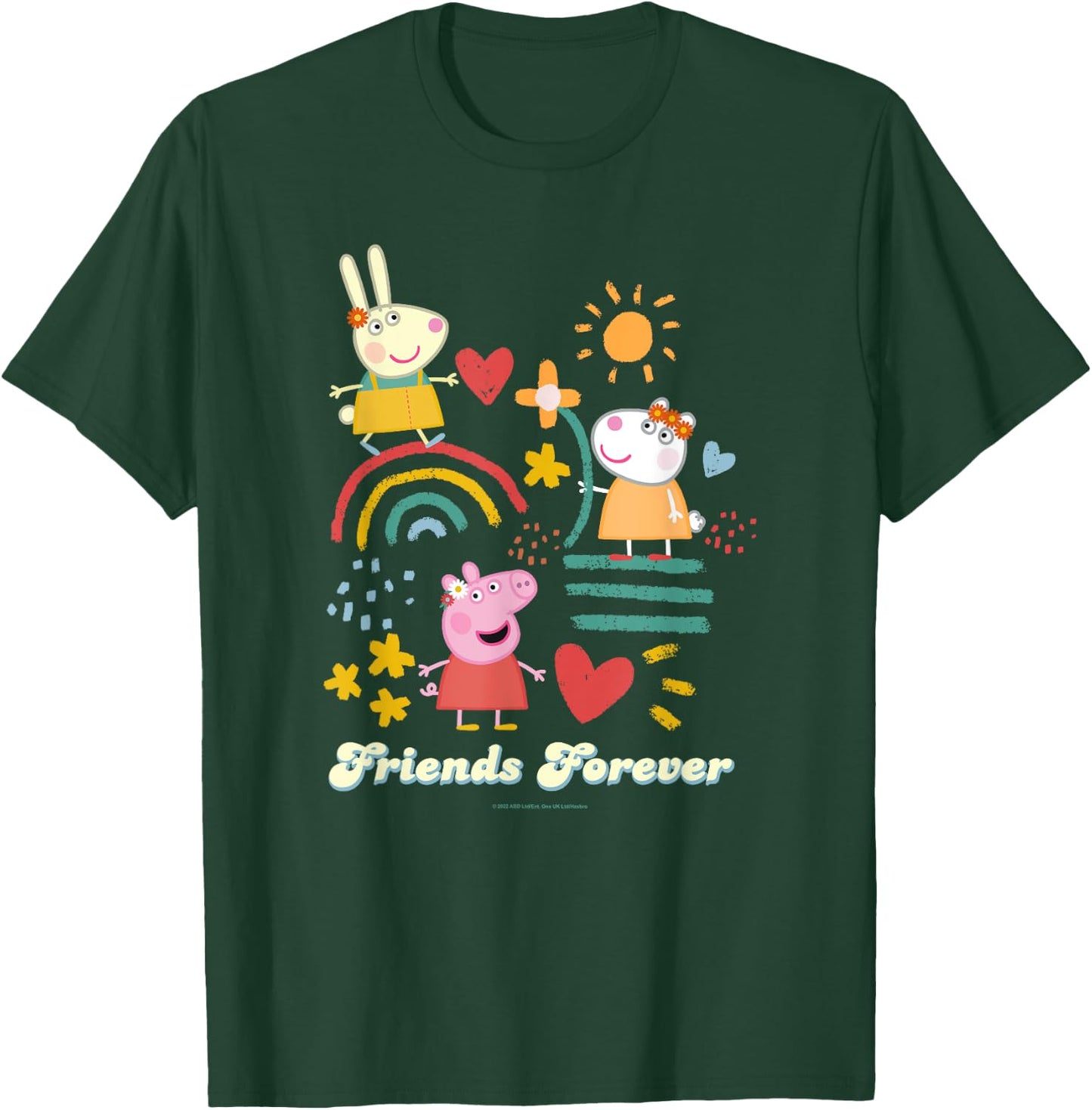 Peppa Pig Friends Forever Rebecca Rabbit & Suzy Sheep T-Shirt - T-Shirt | Forest