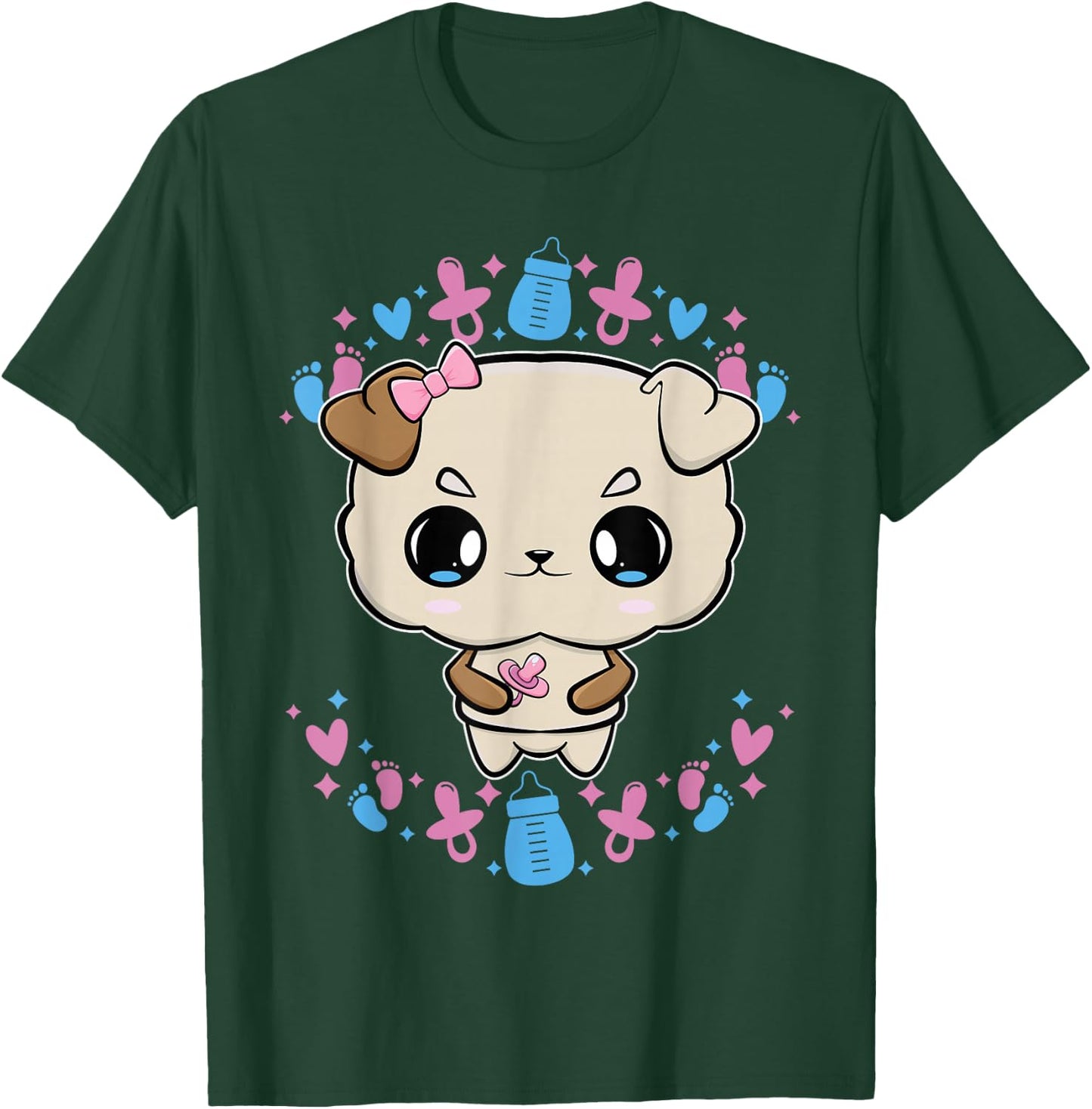 Bulldog Anime Canine Soother T-Shirt - T-Shirt | Forest