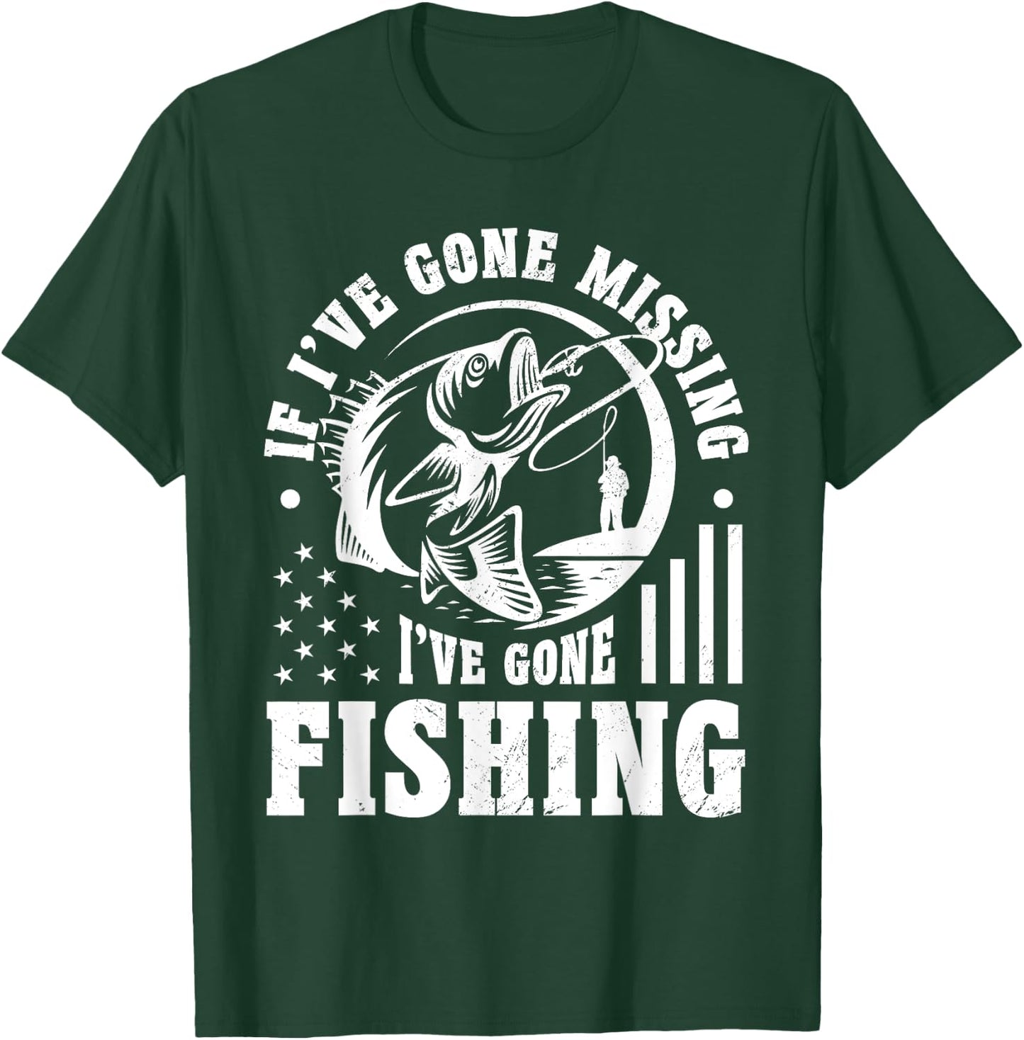 If I've Gone Missing Funny Fishing T-Shirt - T-Shirt | Forest