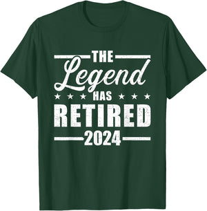 Legend hat retired 2024 for coworker in retirement T-Shirt - T-Shirt | Forest