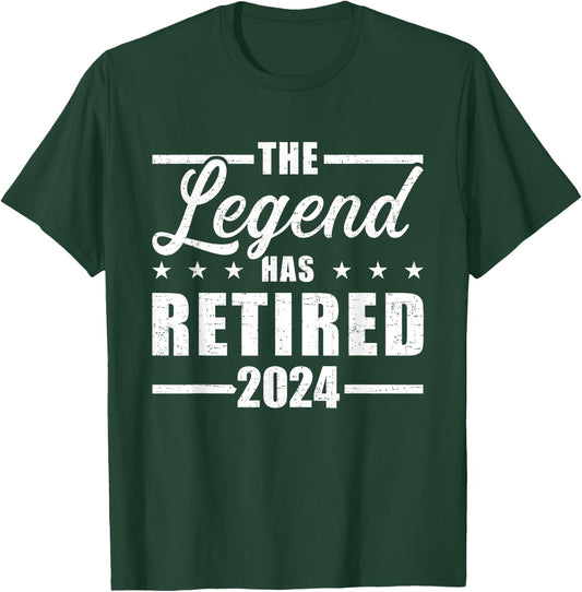 Legend hat retired 2024 for coworker in retirement T-Shirt - T-Shirt | Forest