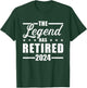 Legend hat retired 2024 for coworker in retirement T-Shirt - T-Shirt | Forest
