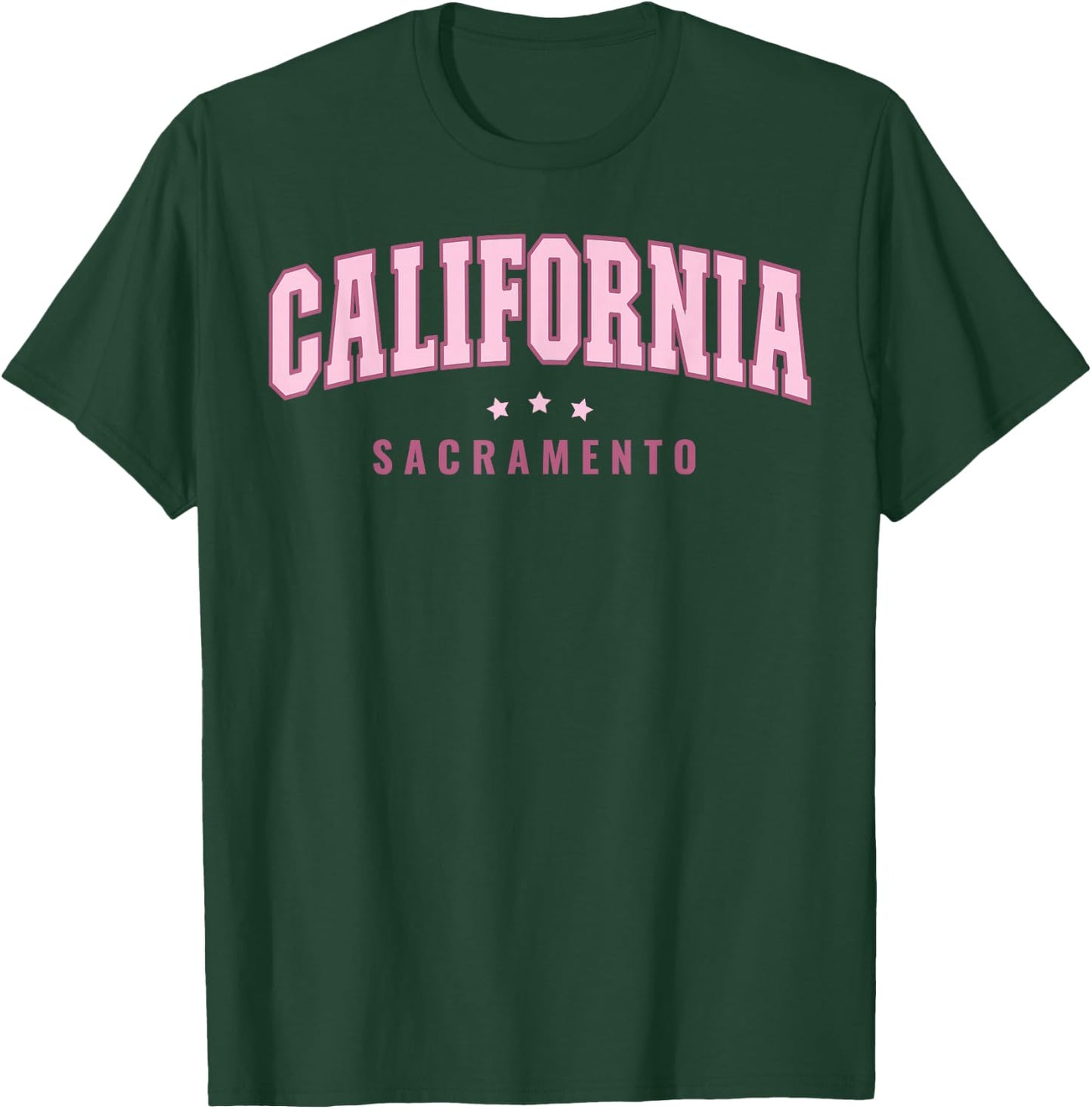 Sacramento California Preppy T-Shirt - T-Shirt | Forest