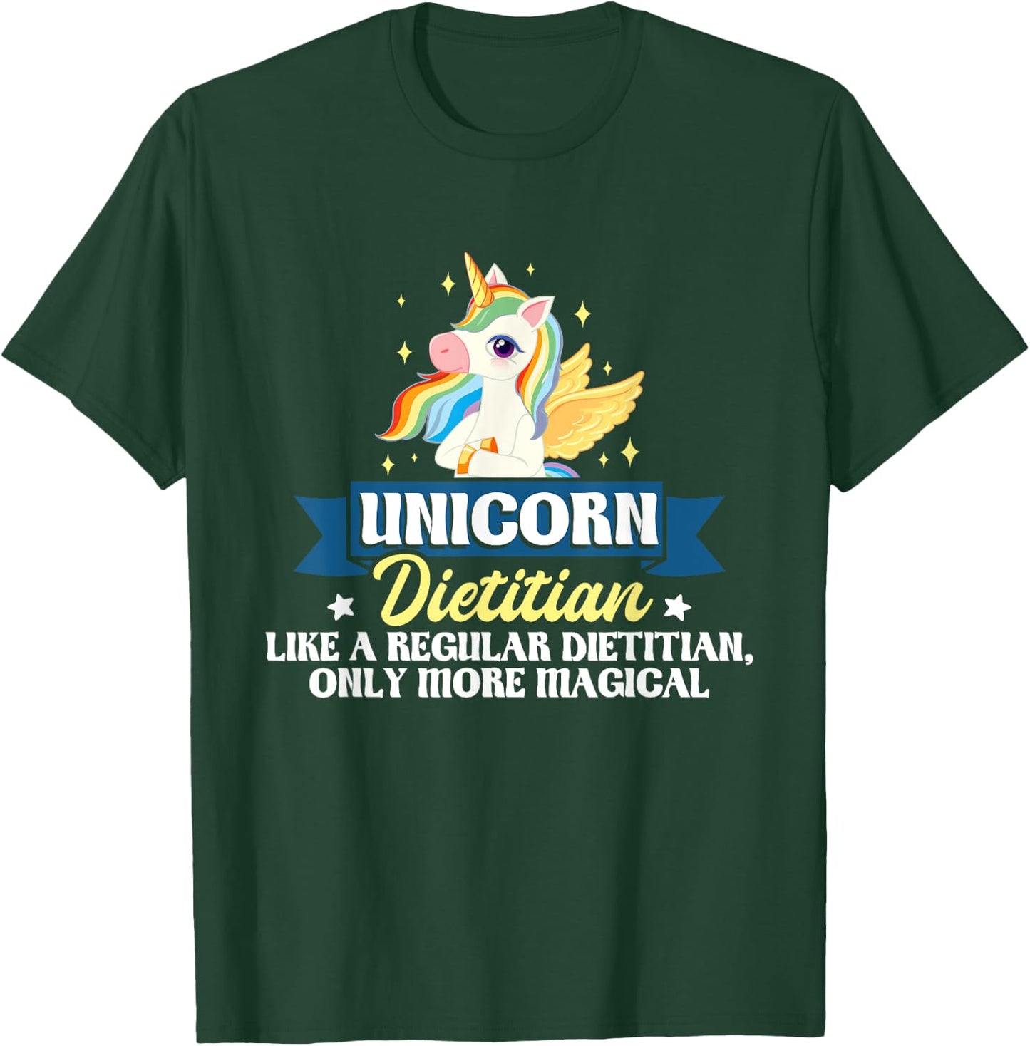 Unicorn Dietitian - Dietetics Nutritionist Dietician RD T-Shirt - T-Shirt | Forest