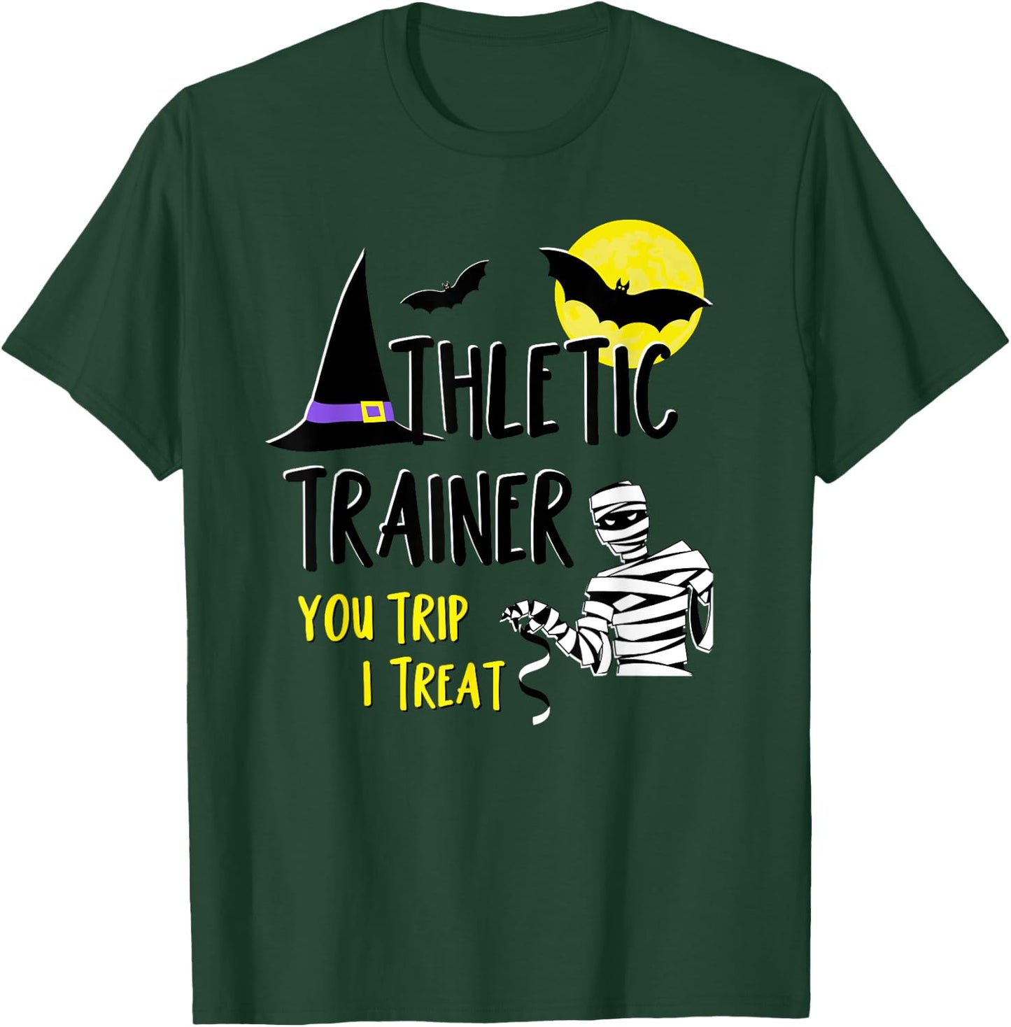 Certified Athletic Trainer AT Grad Student Designs Athletic Trainer Halloween AT Athletic Training Cool Costume T-Shirt - T-Shirt | Forest