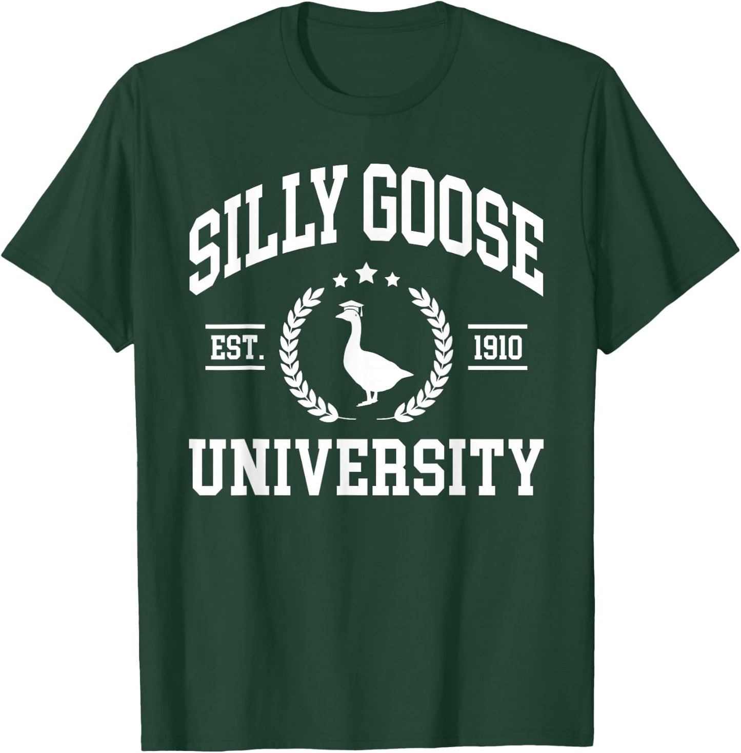 Funny Shirts Women, Vintage Silly Goose University T-Shirt - T-Shirt | Forest