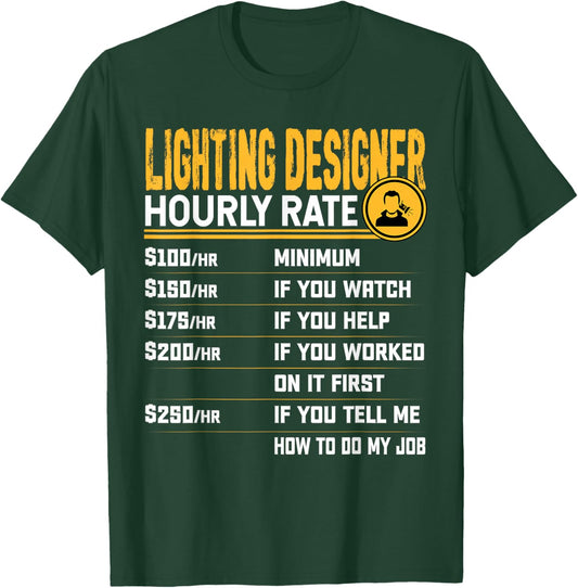 Lighting Designer Gifts Shirt Co. - Funny Lighting Artist - -Adults - Black - Small - Short Sleeve - Classic Style - Polyester 100% T-Shirt - T-Shirt | Forest