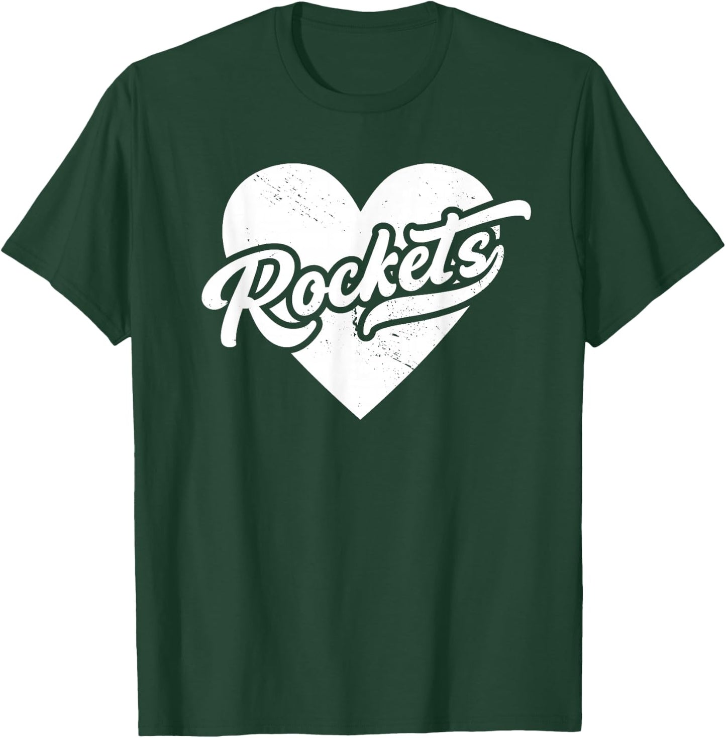 Vintage Rockets School Spirit Go Rockets Love T-Shirt - T-Shirt | Forest