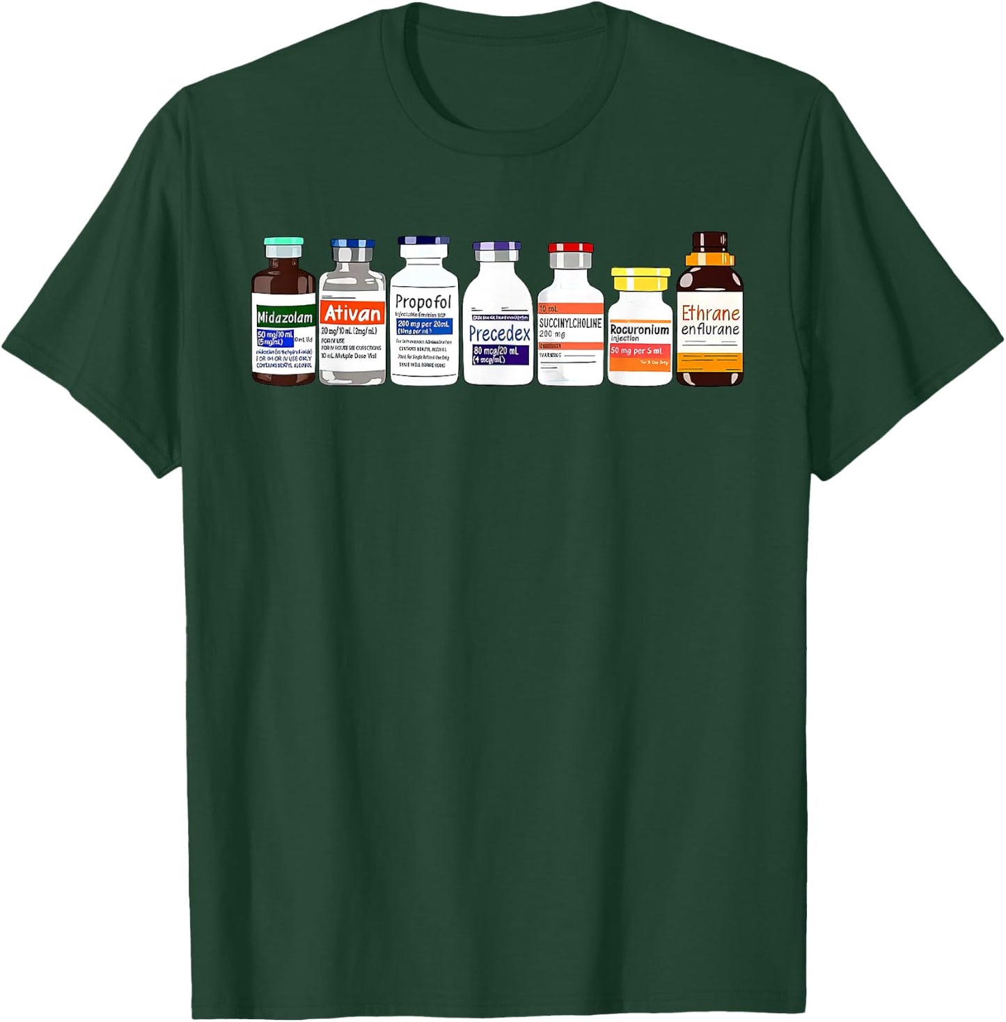 ICU Nurse Pharmacy Intensive Critical Care Black Women's Modern Classic ICU Nurse Propofol T-Shirt - T-Shirt | Forest
