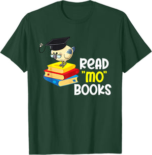 Read Mo Books Funny Bird Reading Lover Teacher Bird Men Women Kids T-Shirt - T-Shirt | Forest