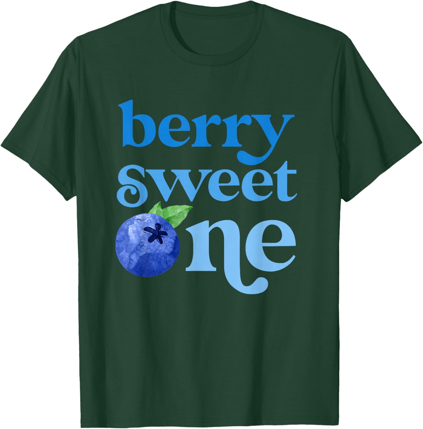 First Birthday Berry Sweet One Blueberry 1st Bday Family T-Shirt - T-Shirt | Forest