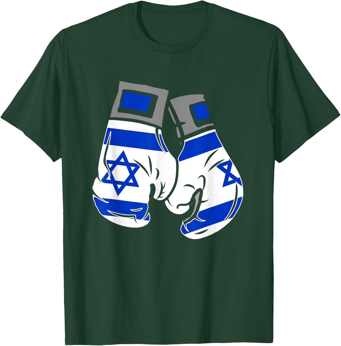 Boxing Glove With The Flag Of Israel T-Shirt - T-Shirt | Forest