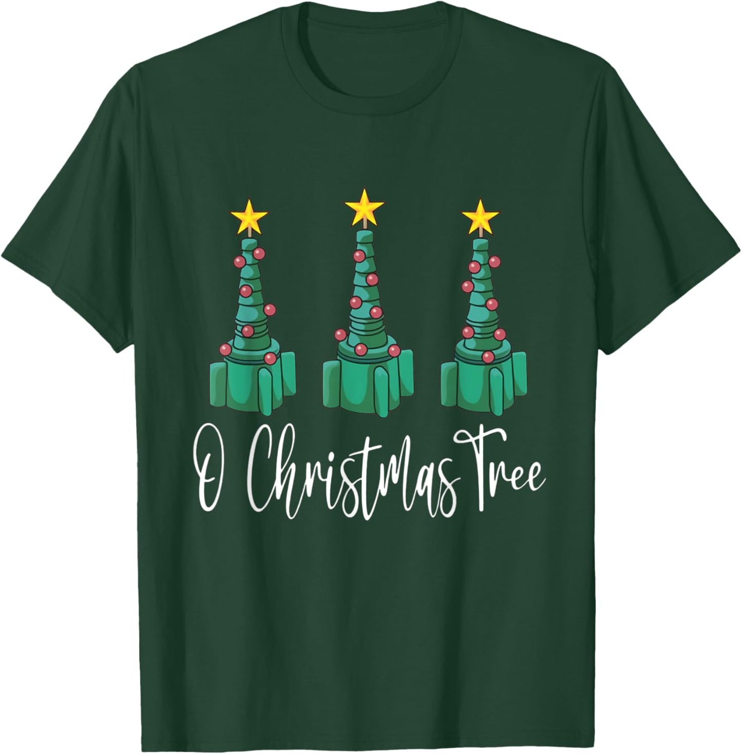 Respiratory Therapist Christmas Nurse RT Merry Xmas Tree ICU T-Shirt - T-Shirt | Forest