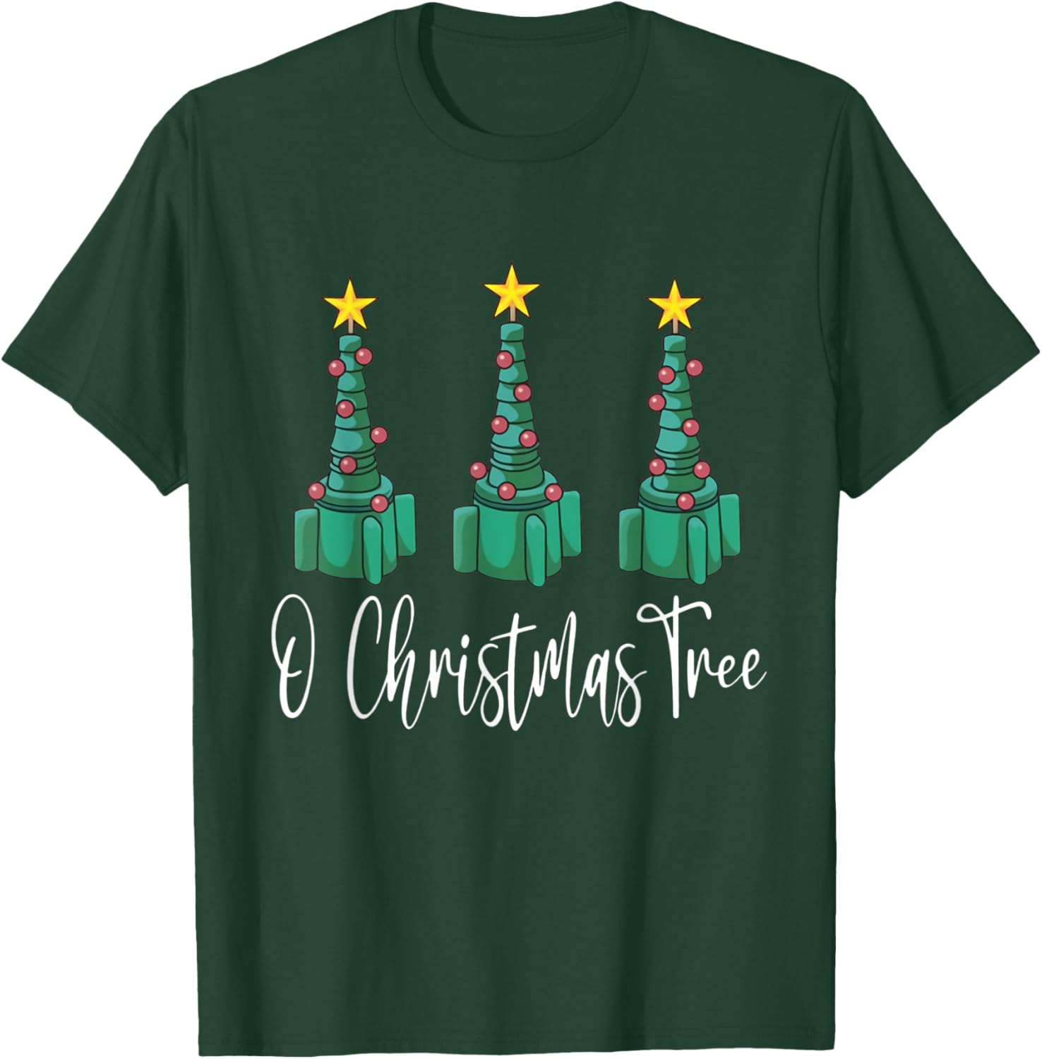 Respiratory Therapist Christmas Nurse RT Merry Xmas Tree ICU T-Shirt - T-Shirt | Forest