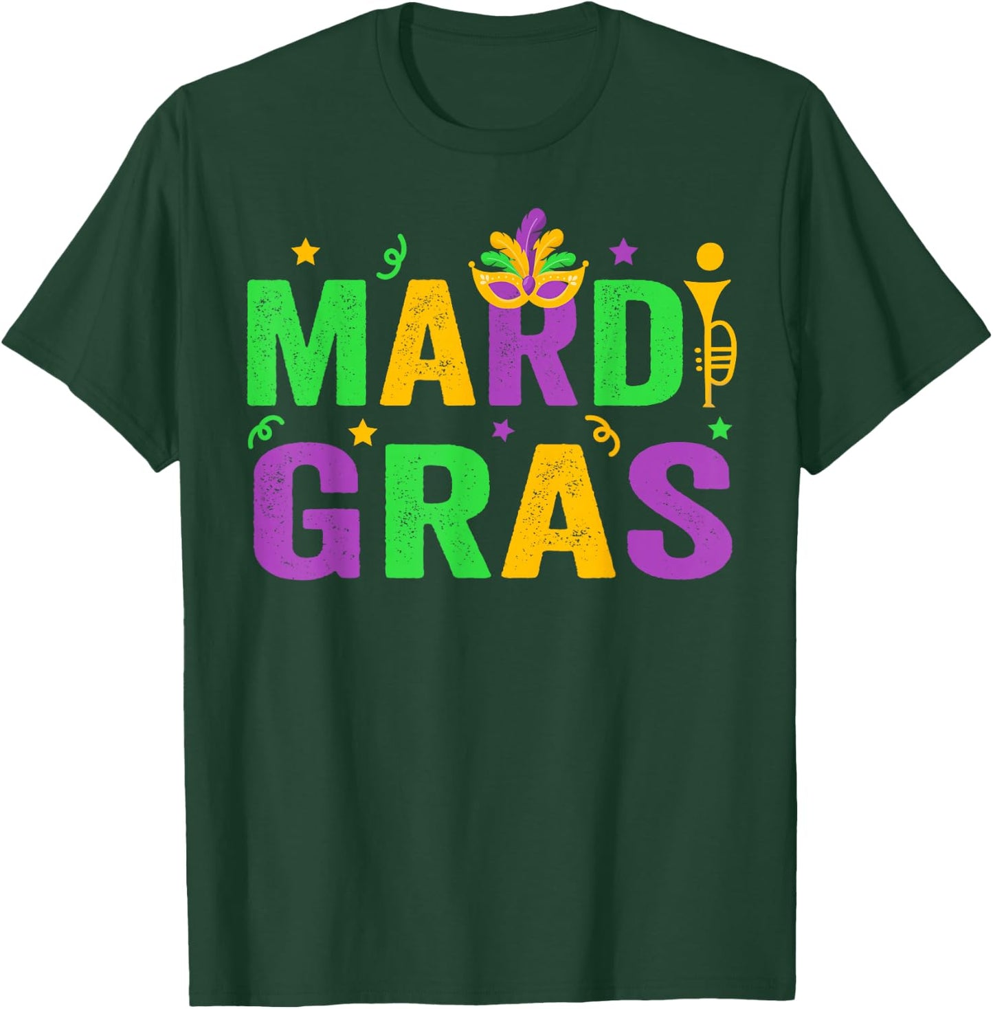 Mardi Gras Shirt Women Men Mardi Gras Kids Mardi Gras Beads T-Shirt - T-Shirt | Forest