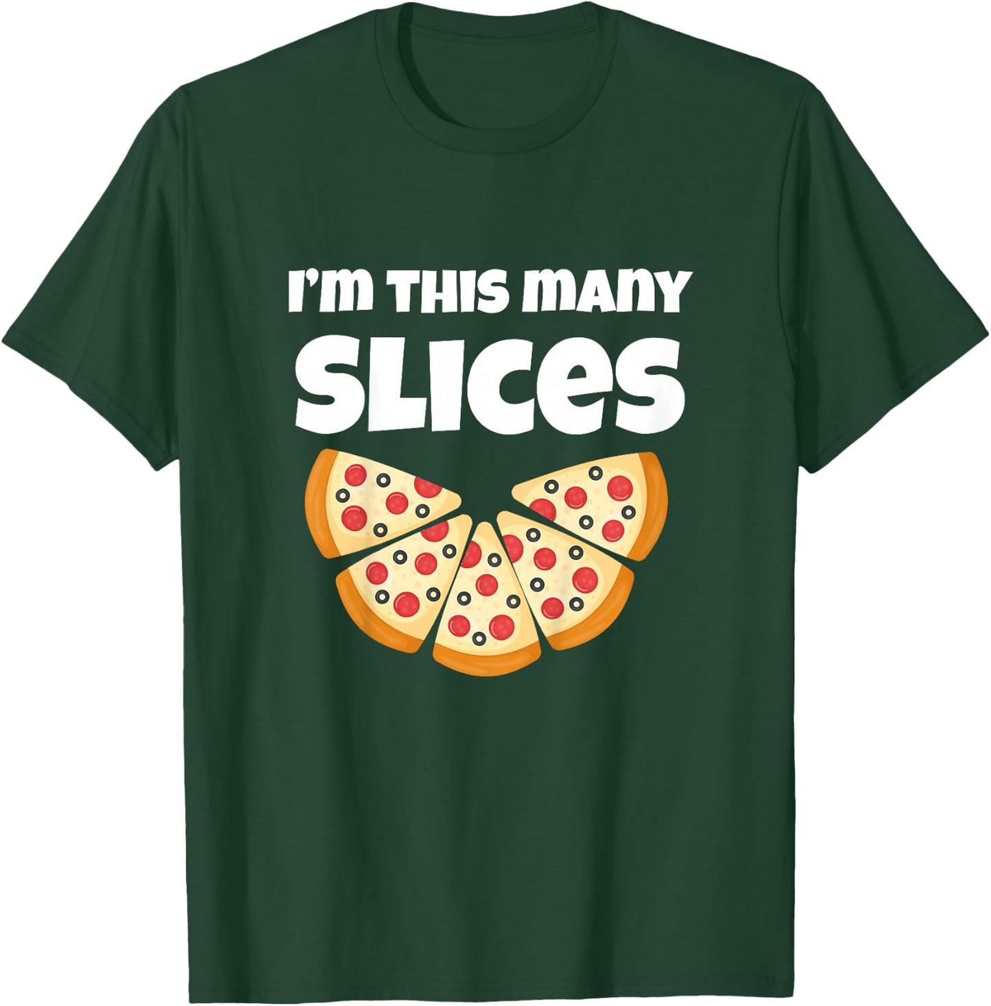 Cute Pizza 5th Birthday I'm This Many Slices 4-Year-Old T-Shirt - T-Shirt | Forest
