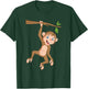 Hanging Monkey - Monkeys Jungle Safari Primate Animal Lover T-Shirt - T-Shirt | Forest