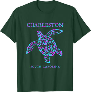 Charleston South Carolina Sea Turtle Boys Girls Toddler T-Shirt - T-Shirt | Forest