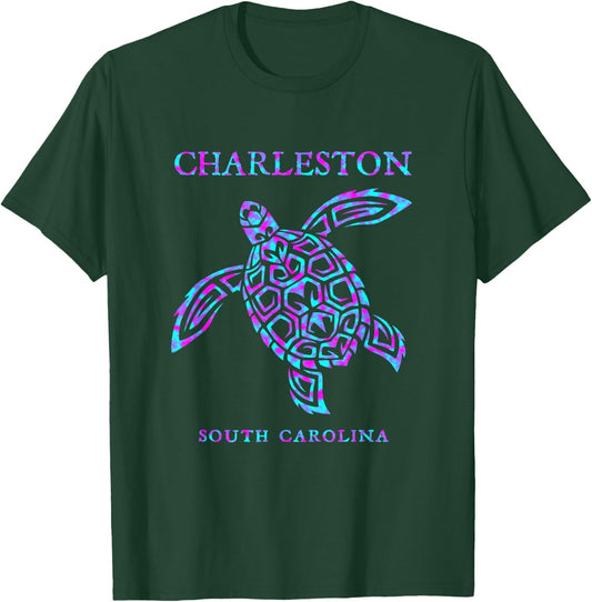 Charleston South Carolina Sea Turtle Boys Girls Toddler T-Shirt - T-Shirt | Forest