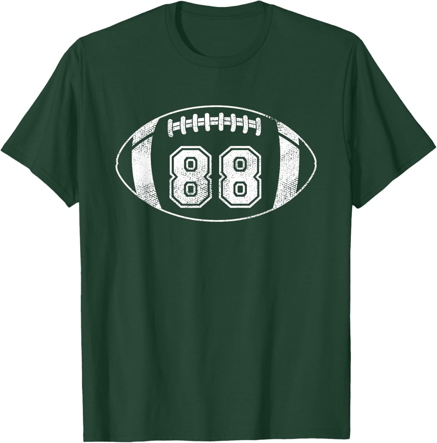 Football Player #88 Football Mom Dad Jersey 88 Varsity Team T-Shirt - T-Shirt | Forest