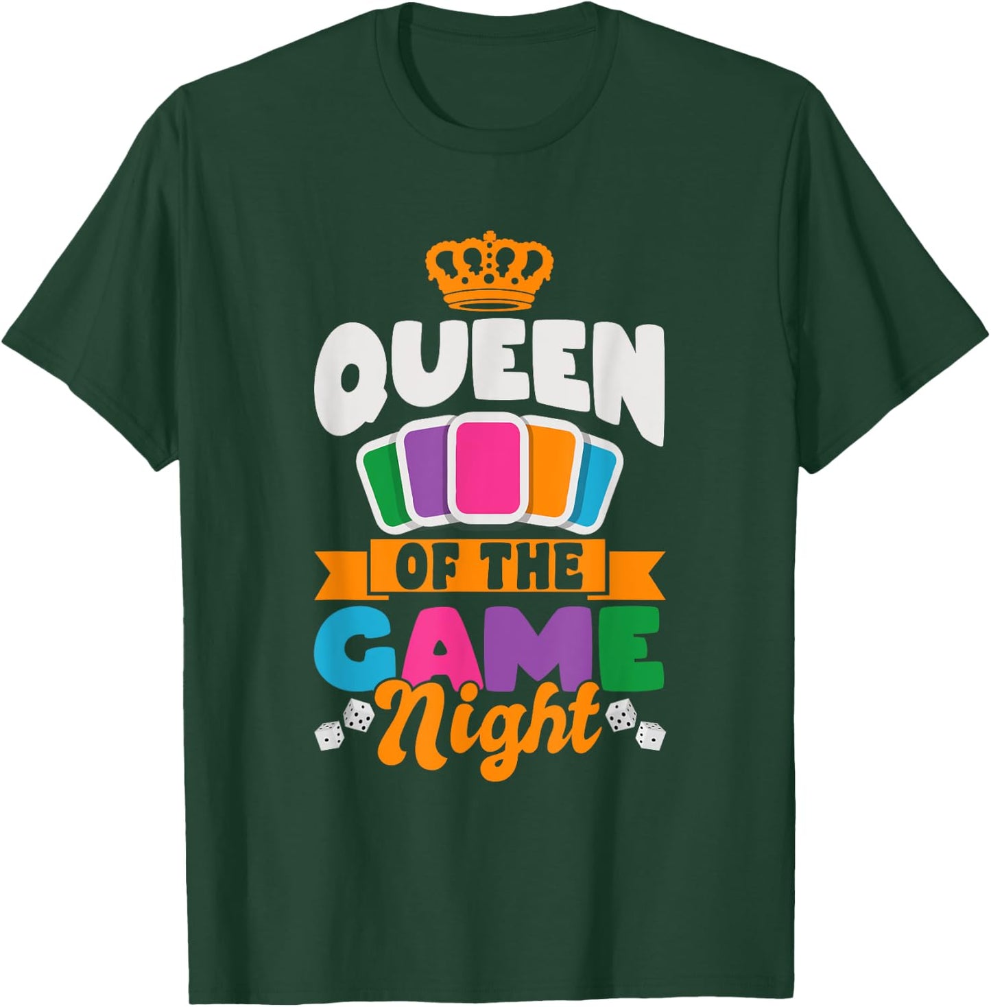 Queen Of The Game Night Game Night Board Games T-Shirt - T-Shirt | Forest