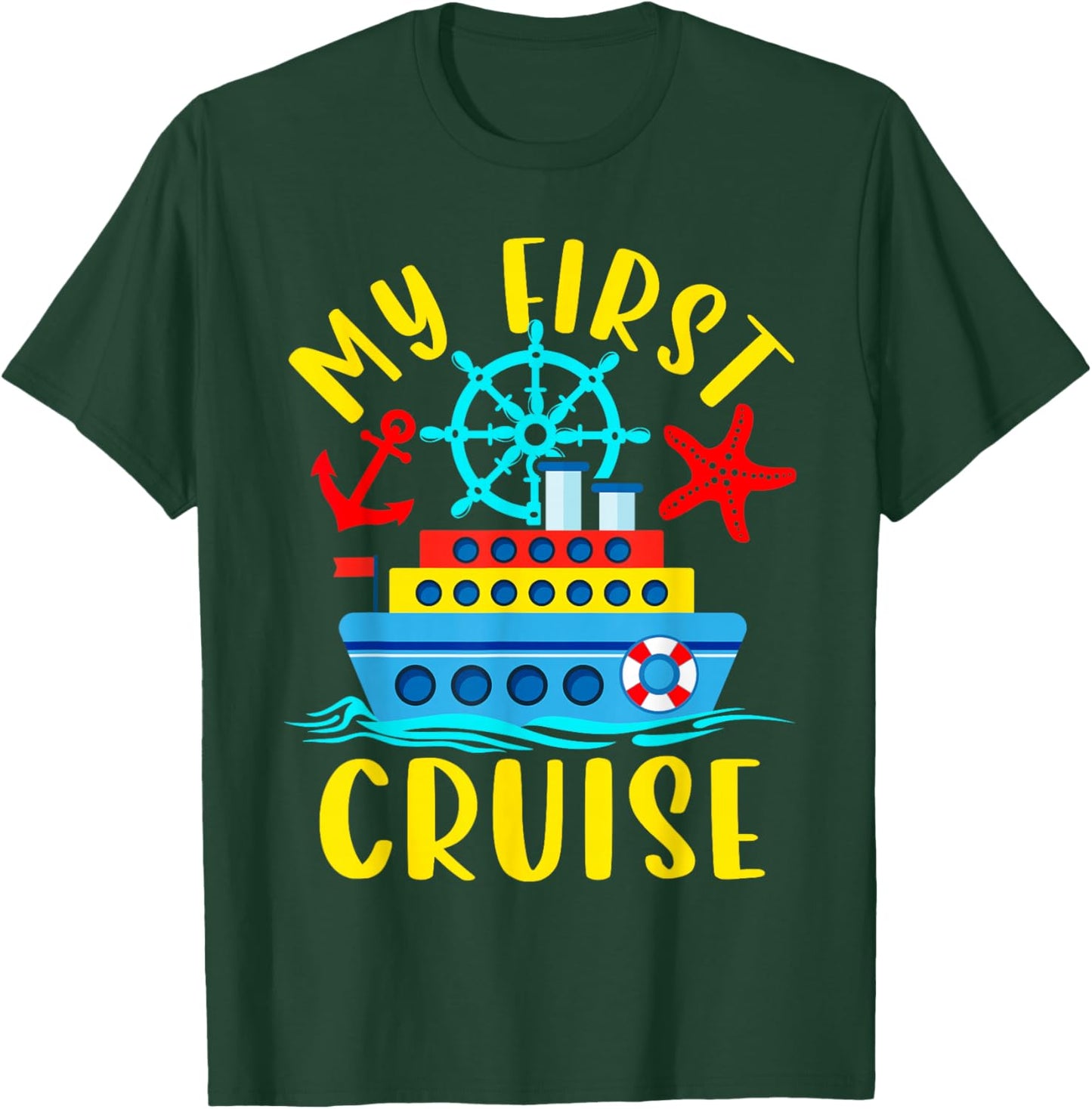 My First Cruise Shirt Kids Cruise Cute Cruise Ship T-Shirt - T-Shirt | Forest
