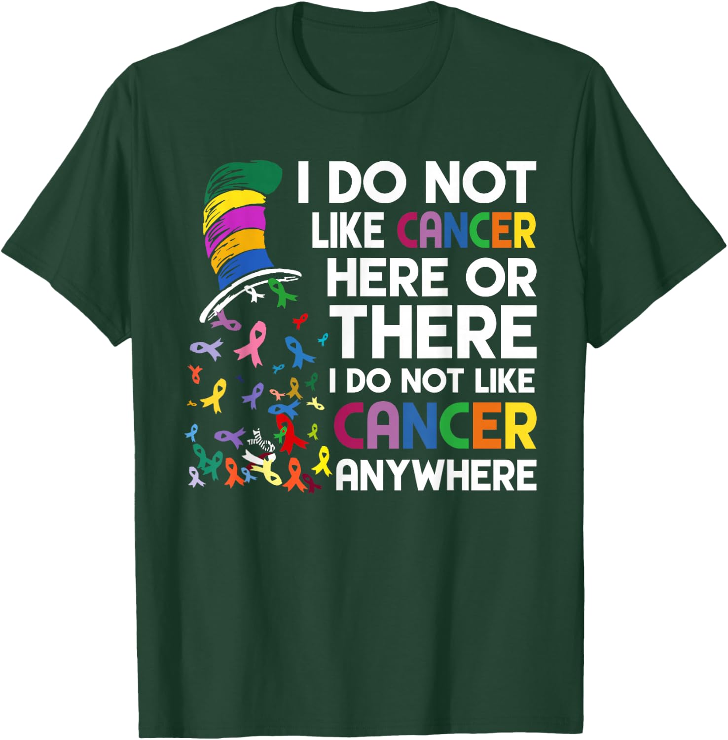 I do not like cancer here or there T-Shirt - T-Shirt | Forest