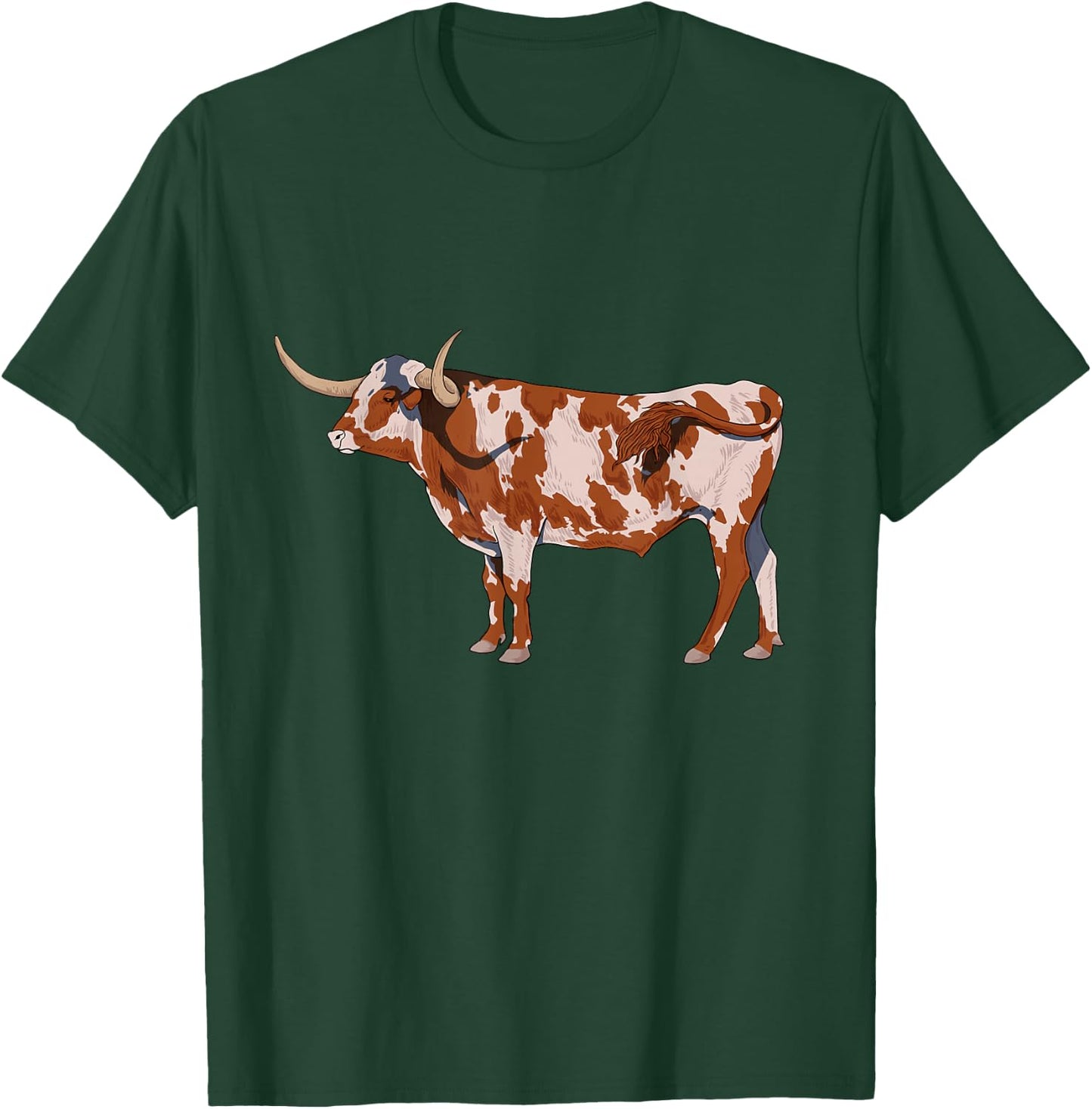 Drawing of a Longhorn Beef T-Shirt - T-Shirt | Forest