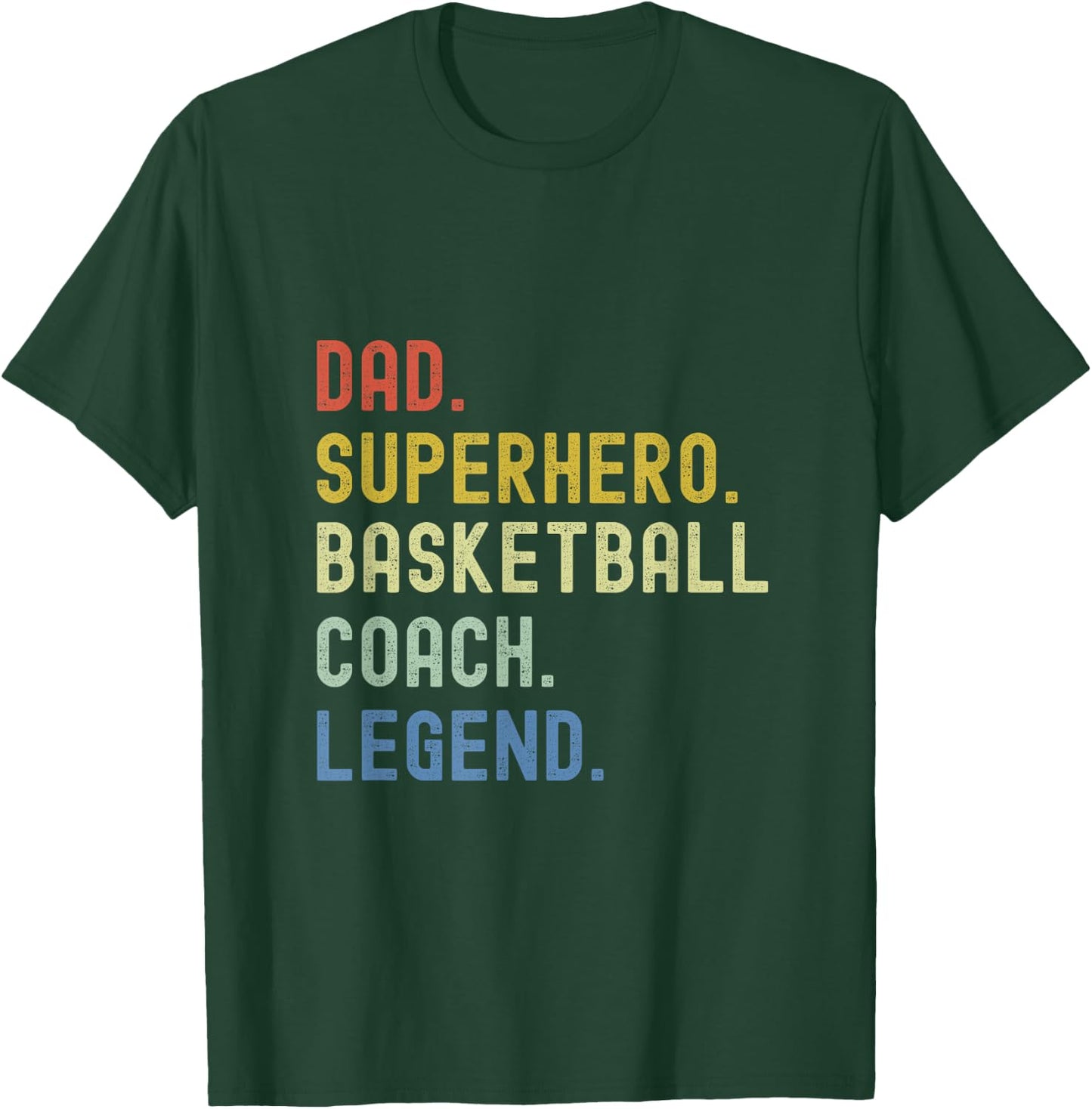 Basketball coach dad coaching basketball T-Shirt - T-Shirt | Forest