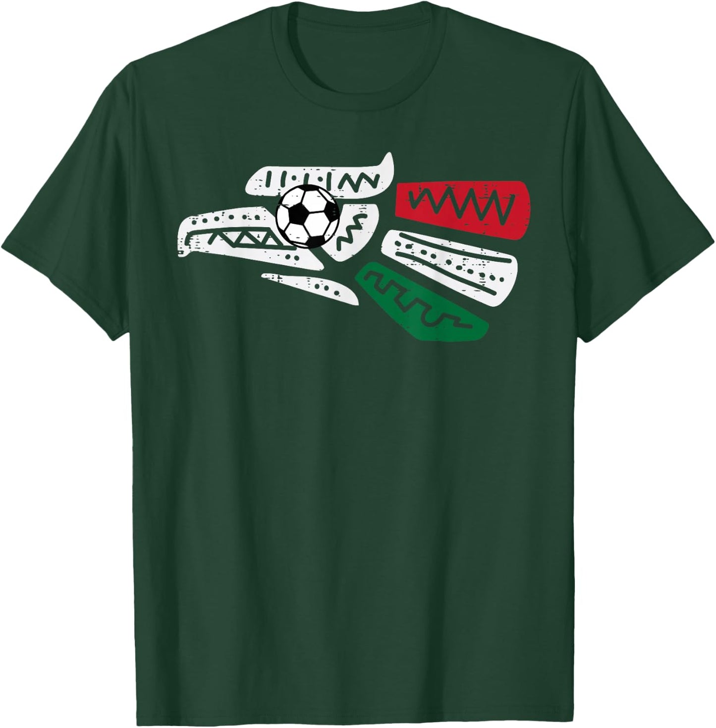 Mexican Eagle Mexico Soccer Ball Men Women Boys Girls Kids T-Shirt - T-Shirt | Forest