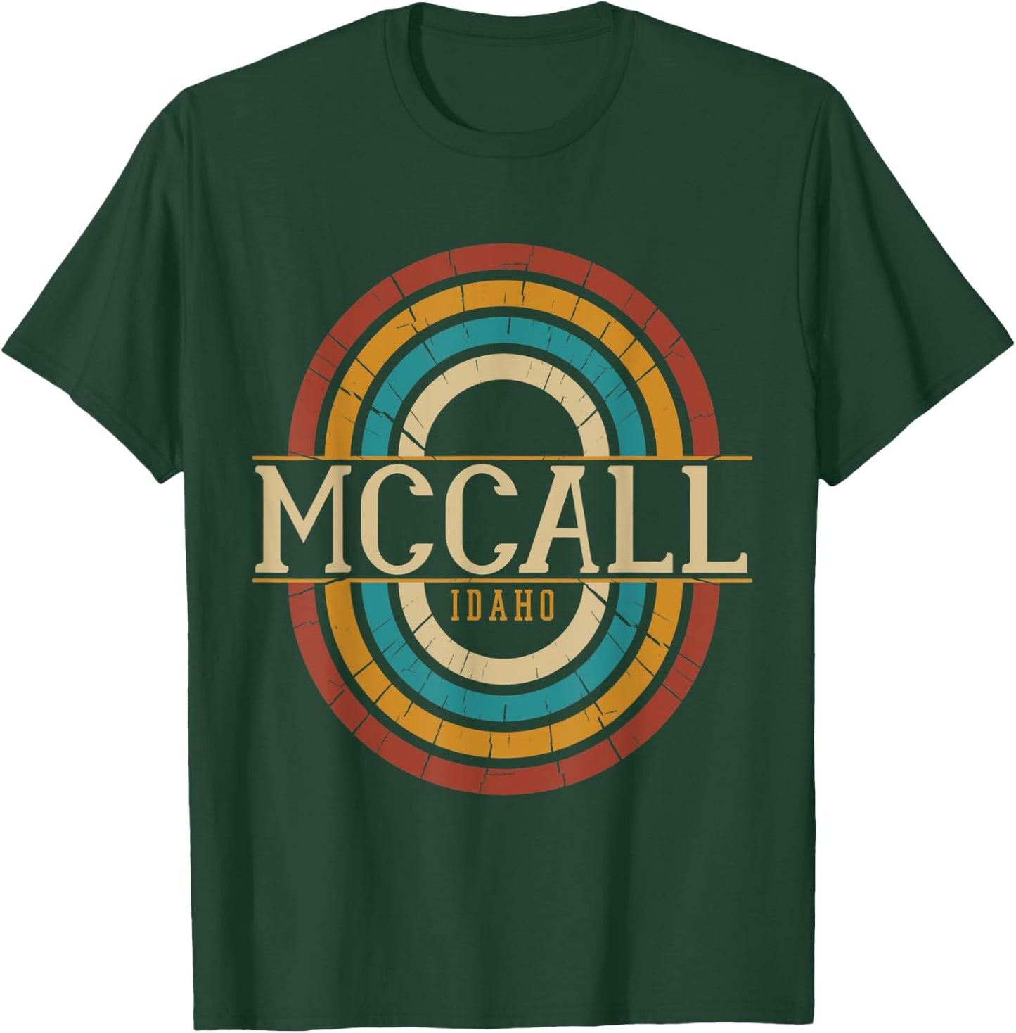Vintage Retro McCall Idaho ID Women Men Souvenirs T-Shirt - T-Shirt | Forest