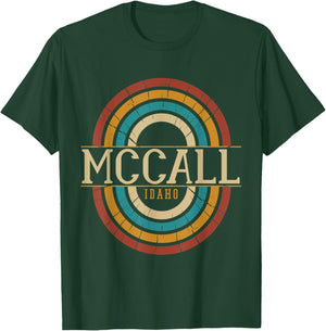 Vintage Retro McCall Idaho ID Women Men Souvenirs T-Shirt - T-Shirt | Forest