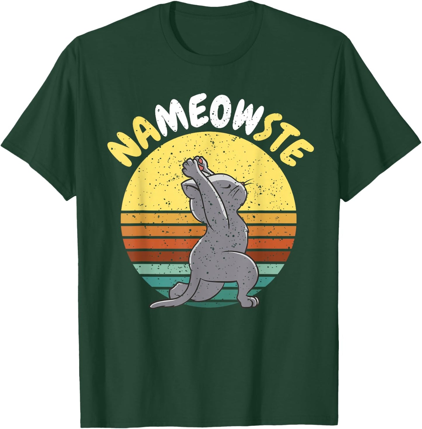 Yogi - Yoga & Cats Namaste Nameowste - Yoga T-Shirt - T-Shirt | Forest